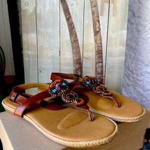 Boc strapped sandals